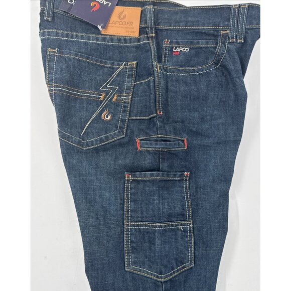 LAPCO FR Modern Jeans Mens 33x34 Flame Resistant Denim Topstitching Workwear NEW - Picture 5 of 9